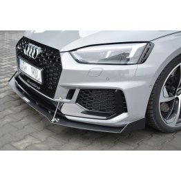 Накладка сплиттер на передний бампер Вариант 2 на Audi RS5 B9 Coupe